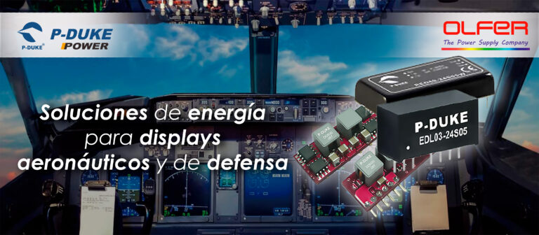 Soluciones de energía para displays aeronáuticos y defensa